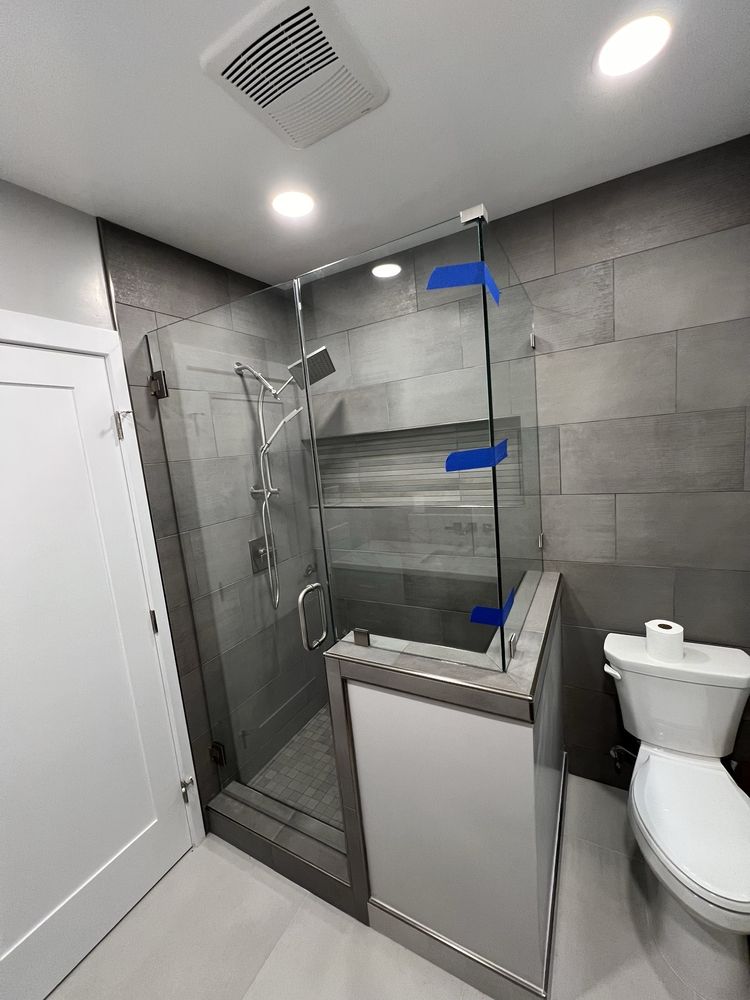 Custom glass shower door